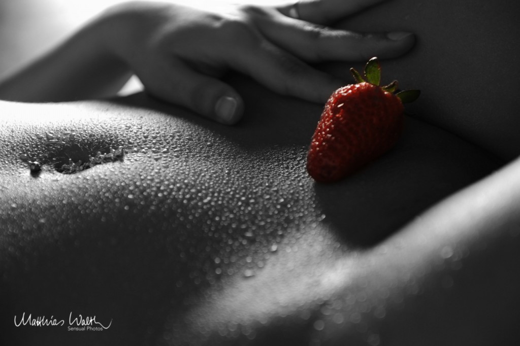 Wassertropfen Fotoshooting Erdbeere Hannover 1
